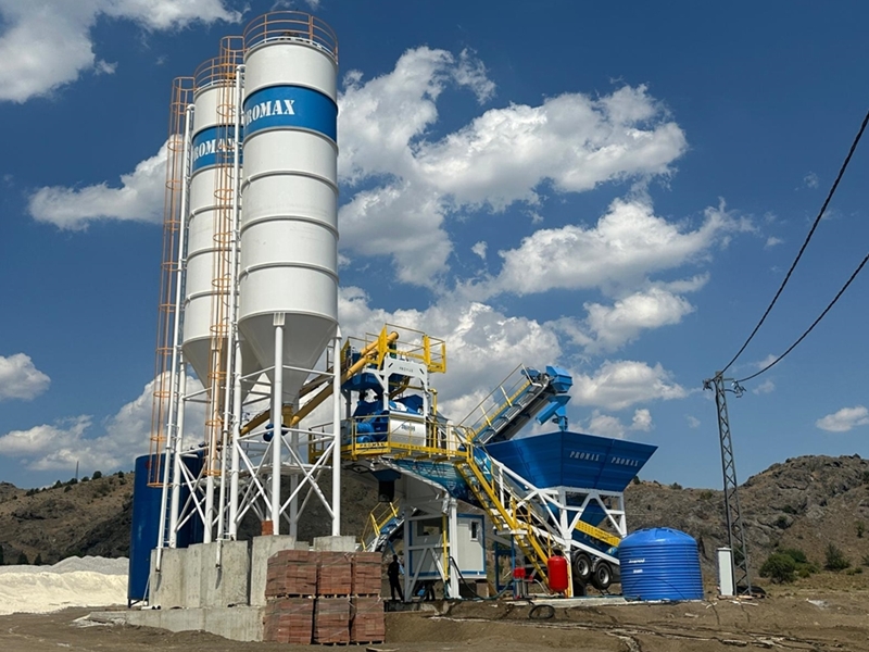 100m³/h Mobile Concrete Batching Plant